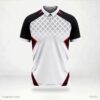 Cricket Jersey Design White With Black And Red Pattern Imgecart