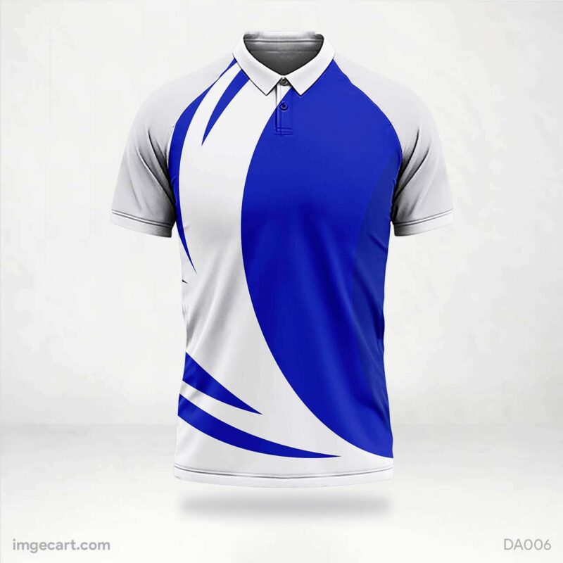 Customized jersey design with white and blue