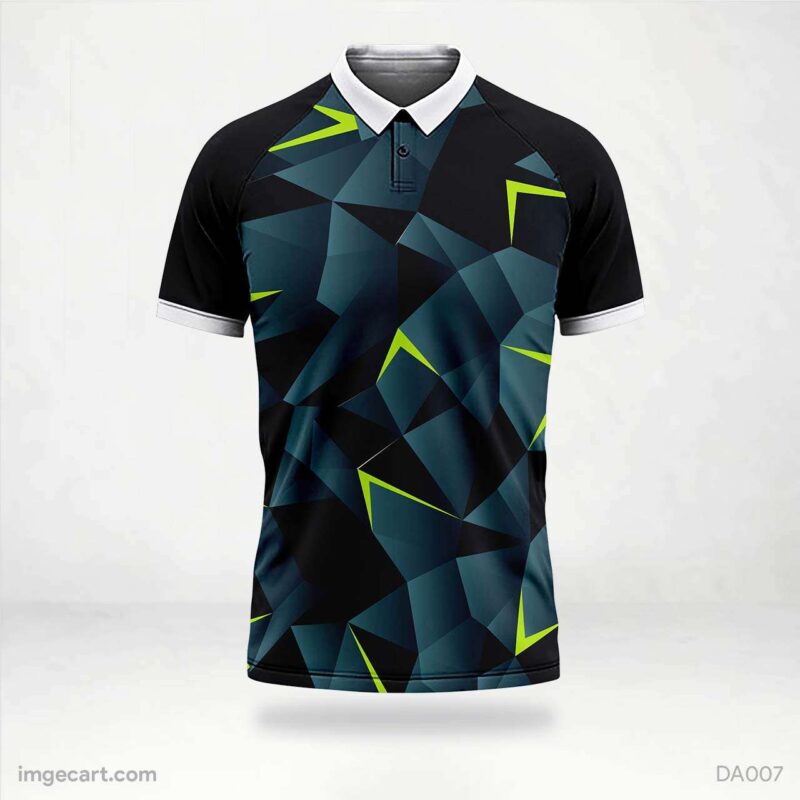 Customized jersey design with black and neon effect