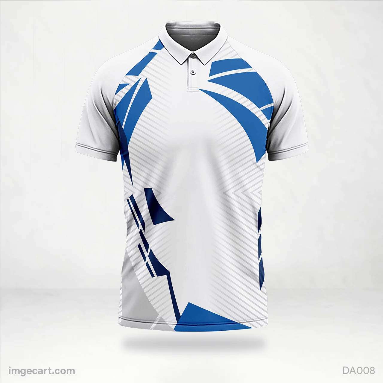 Cricket Jersey Design White with Blue Stripes - imgecart