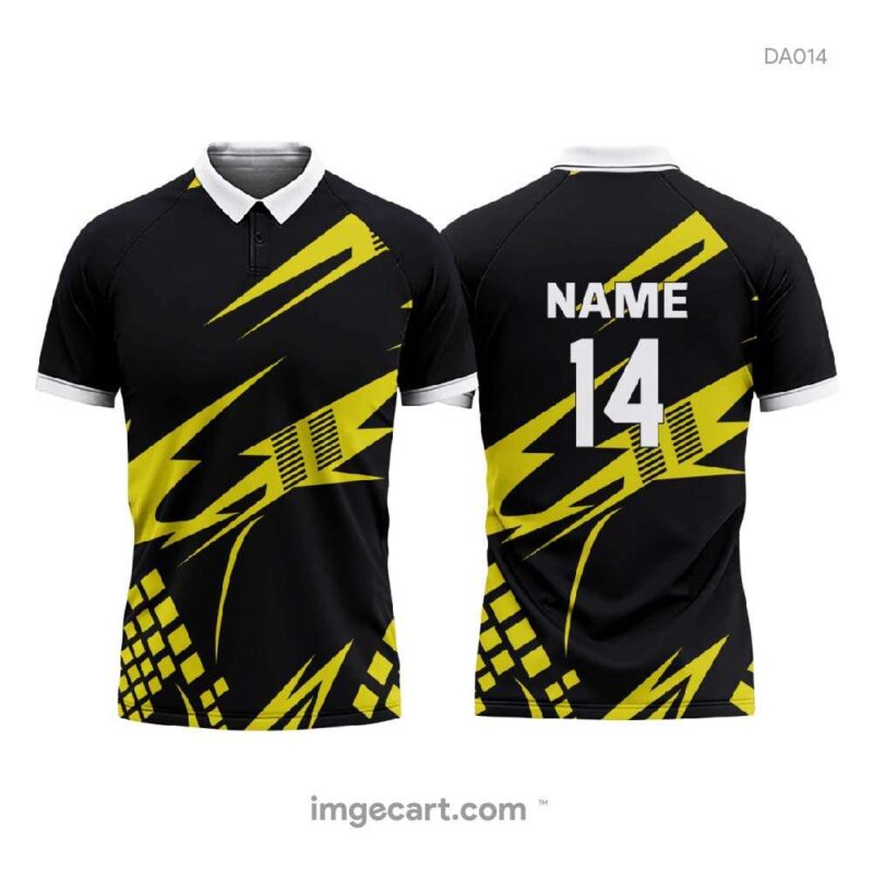 Cricket Jersey Design Black And Yellow Pattern - Imgecart