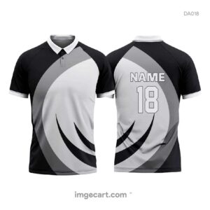 Cricket Jersey Design Black and Gray - imgecart
