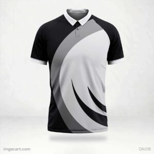 Football Jersey Design Black with gold brush effect - imgecart