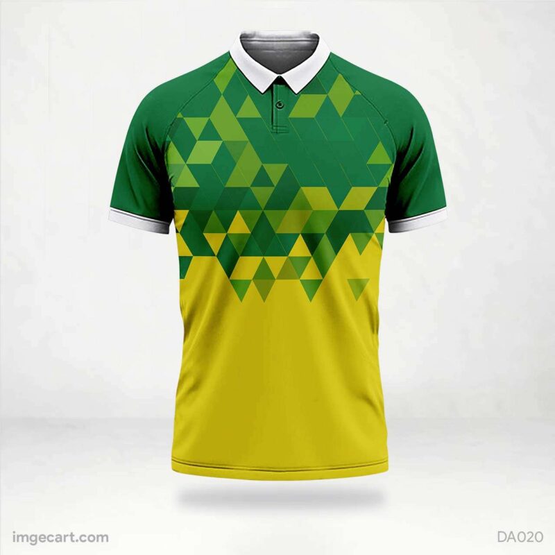 Cricket Jersey Design GREEN AND YELLOW