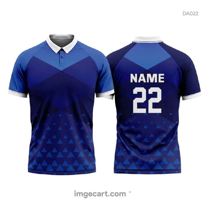 Cricket Jersey Design blue gradients and design