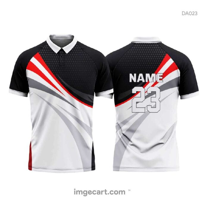 Cricket Jersey Design black and red design