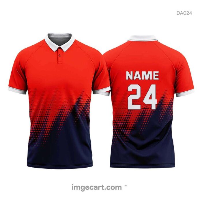 Cricket Jersey Design red and black gradient