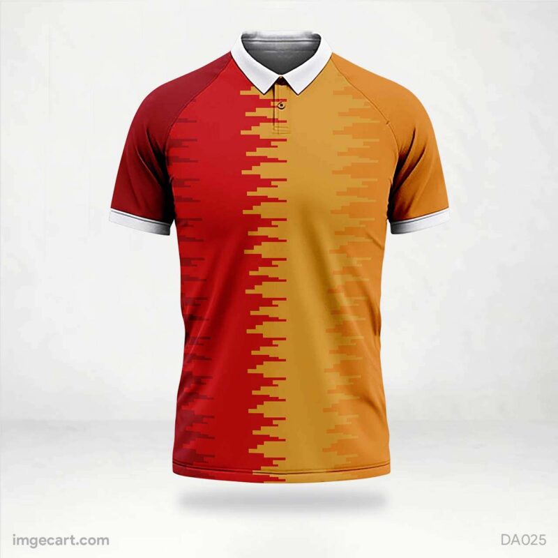 Cricket Jersey Design Red and yellow