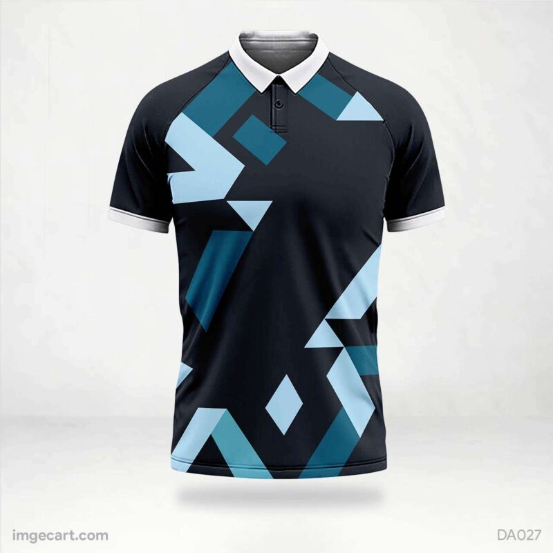 Cricket Jersey Design Black and blue pattern