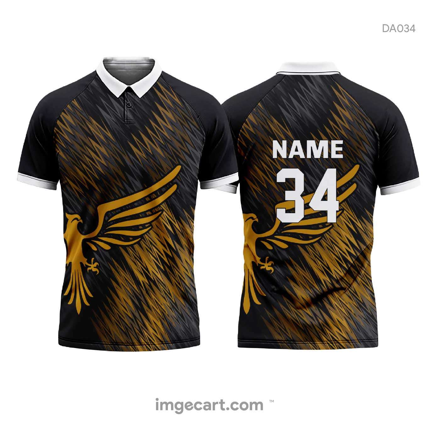 Football Jersey Design Black with gold brush effect - imgecart