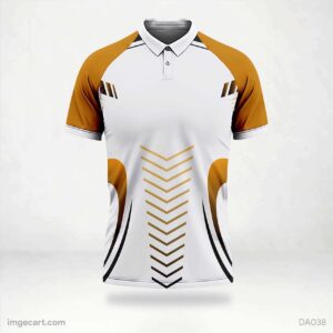 Jersey shirt white and gold Royalty Free Vector Image