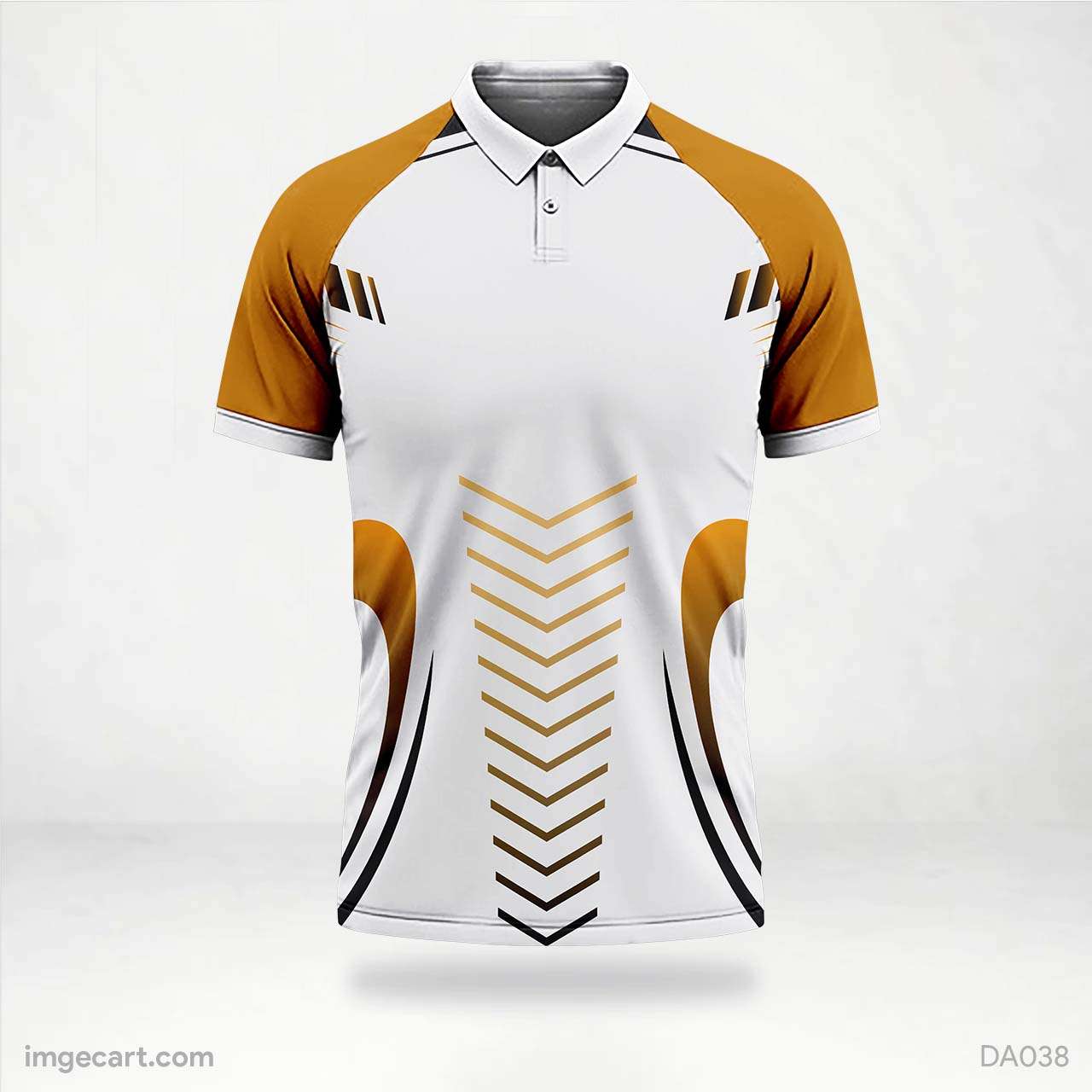 Cricket Jersey design White and Gold Pattern - imgecart