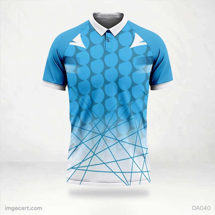 Cricket Jersey design Blue and White Pattern