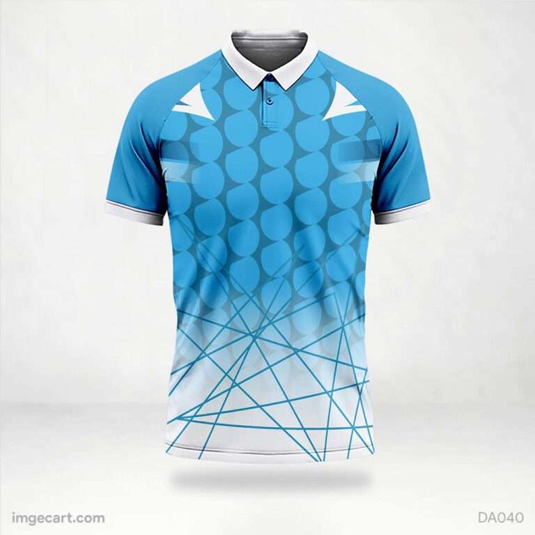 Cricket Jersey design Blue and White Pattern - imgecart