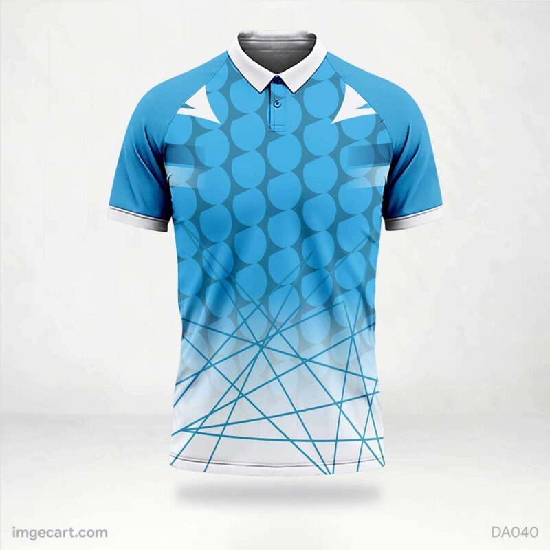 Cricket Jersey design Blue and White Pattern