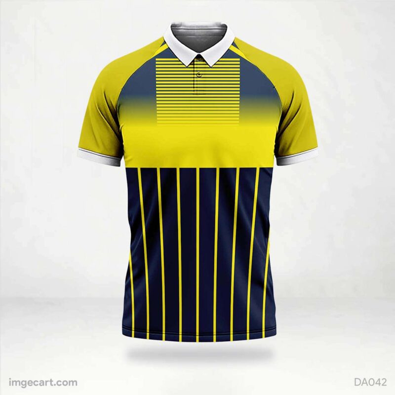 Football Jersey design Yellow with Black Line effect
