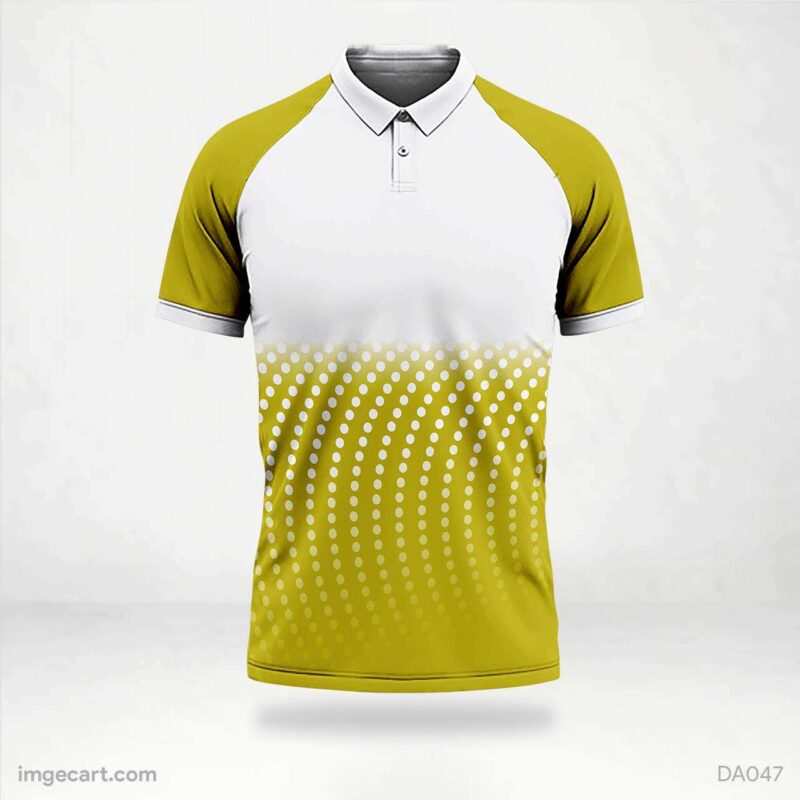 Cricket Jersey design White and Golden Pattern