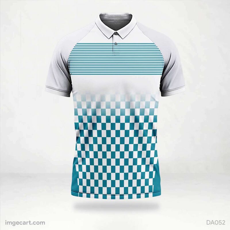 Cricket Jersey design Sky Blue and white Pattern