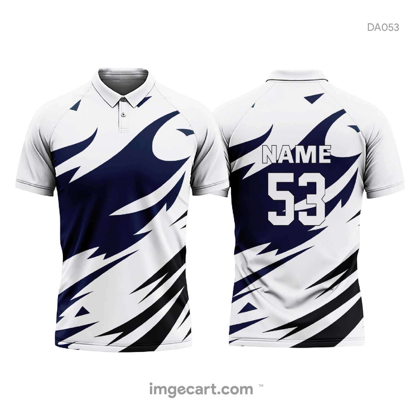 Cricket Jersey Design Black and Blue Pattern - imgecart