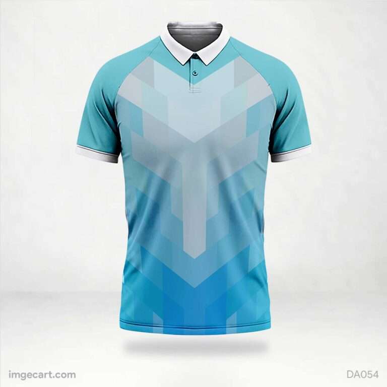 Cricket Jersey design Grey with Blue Pattern - imgecart