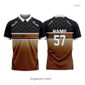 Cricket Jersey design Black and Brown - imgecart