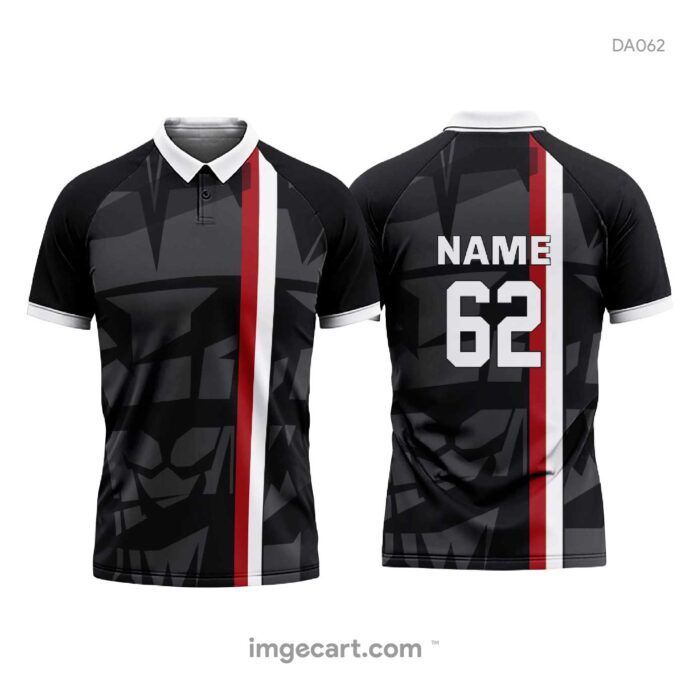 Cricket Jersey Design Black and Grey