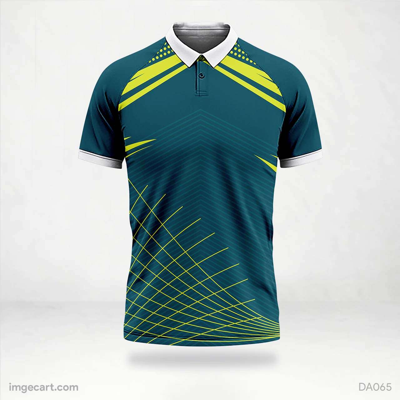 Cricket Jersey Design Green with Yellow Effect - imgecart