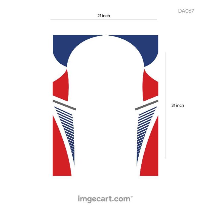 Cricket Jersey Design White with Blue and Red
