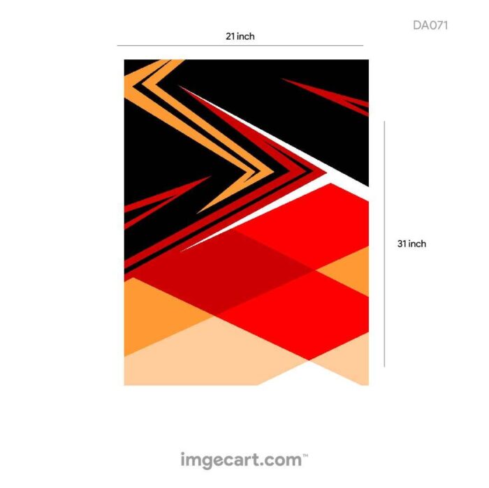 Cricket Jersey Design Black with Orange and Red