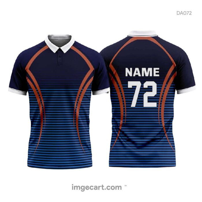 Cricket Jersey Design Blue and Brown