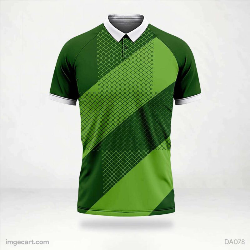Cricket Jersey Design Green Pattern