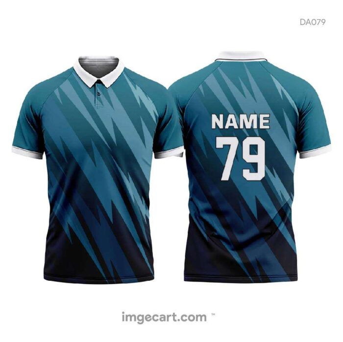 Cricket Jersey Design Blue Pattern