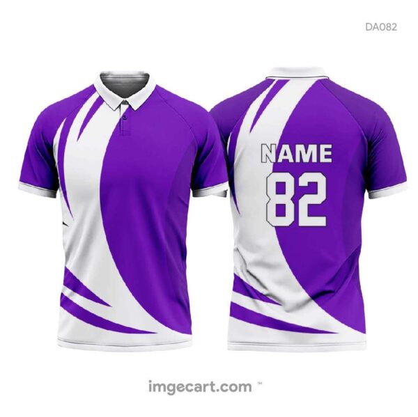 Cricket Jersey Design Purple and White - imgecart