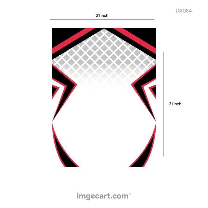 Cricket Jersey Design White with Black and Red Pattern