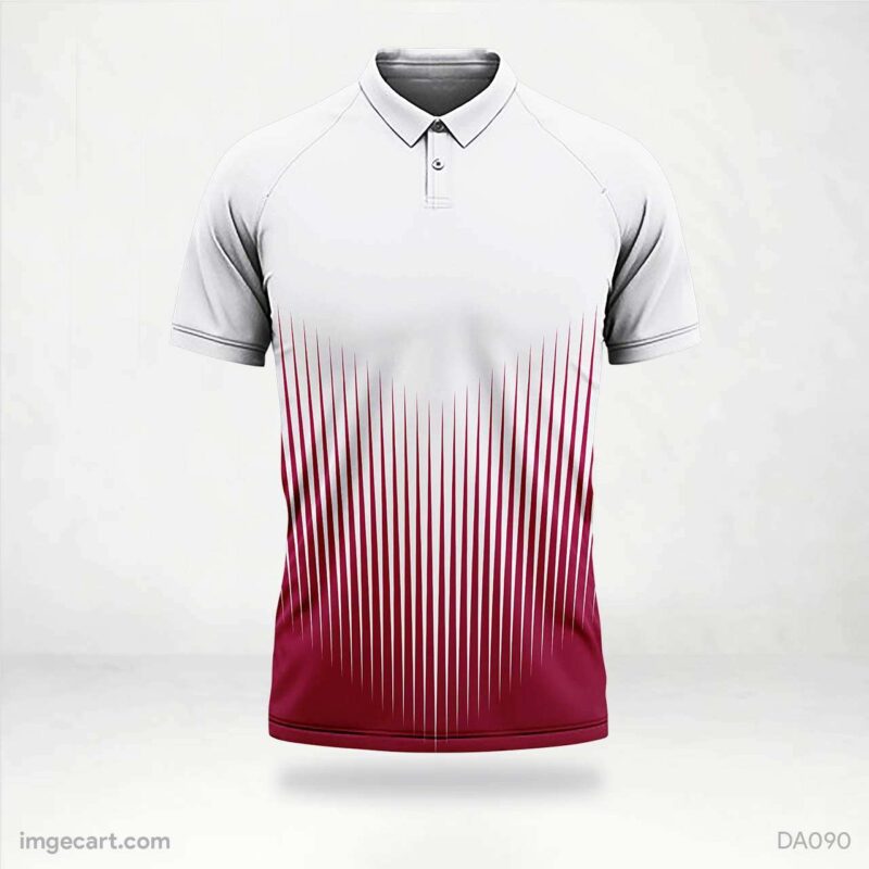 Cricket Jersey Design white with Pink Line Effect