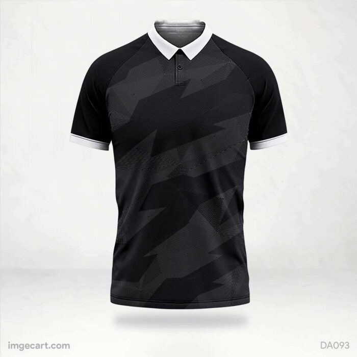 Cricket Jersey Design Black with Grey Pattern