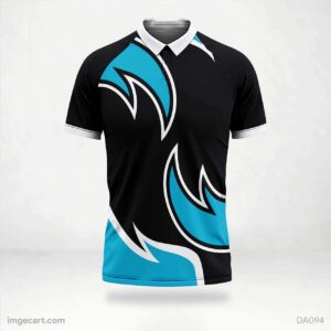 Cricket Jersey Design Black and Blue Pattern - imgecart