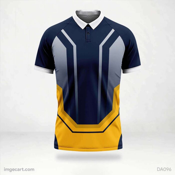 Cricket Jersey Design Blue and Yellow