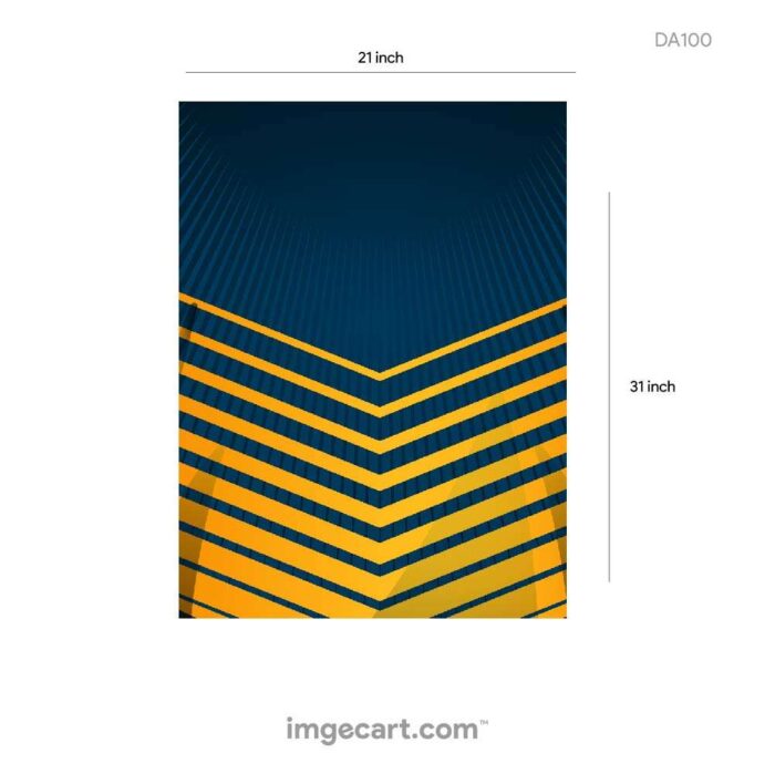 Cricket Jersey Design Blue with Yellow Pattern