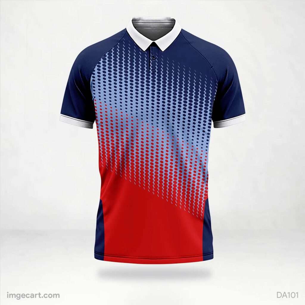 Blue Jersey with Red and Blue Gradient - imgecart