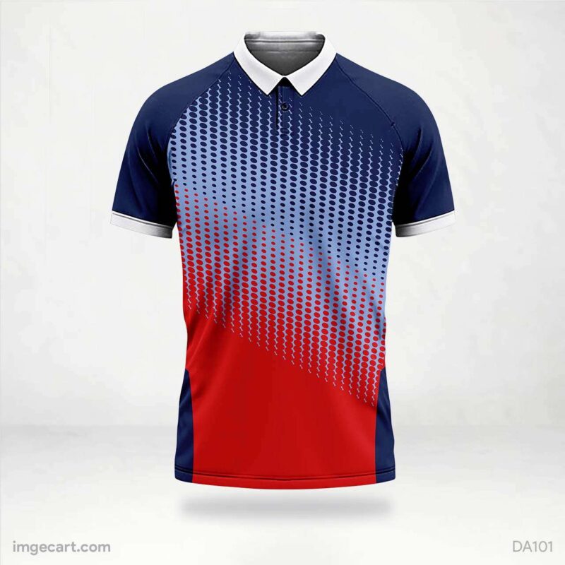 Blue jersey with red gradient