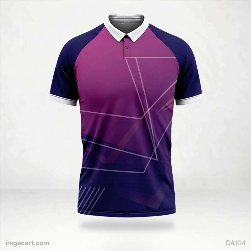 CRICKET JERSEY BLACK WITH PURPLE AND BLUE