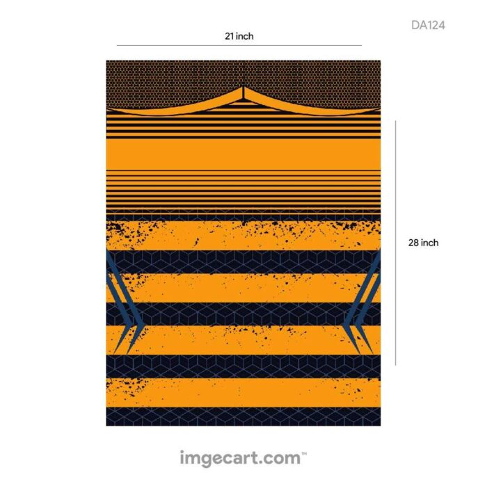 FOOTBALL JERSEY BLACK WITH ORANGE PATTERN