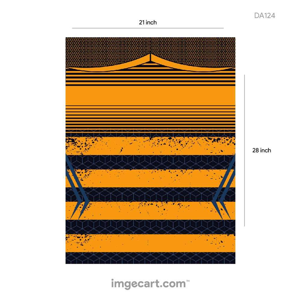 Cricket jersey black with orange pattern - imgecart