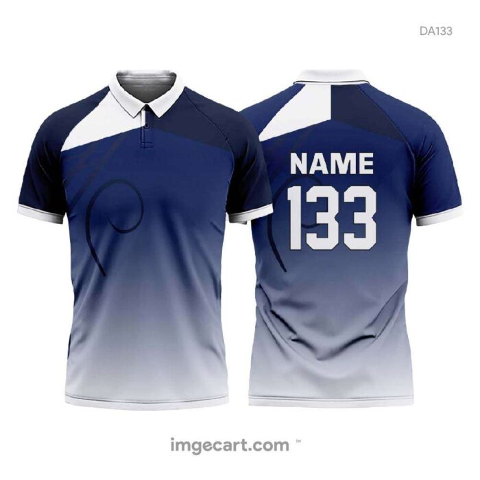 Cricket Jersey Design Blue Gradient