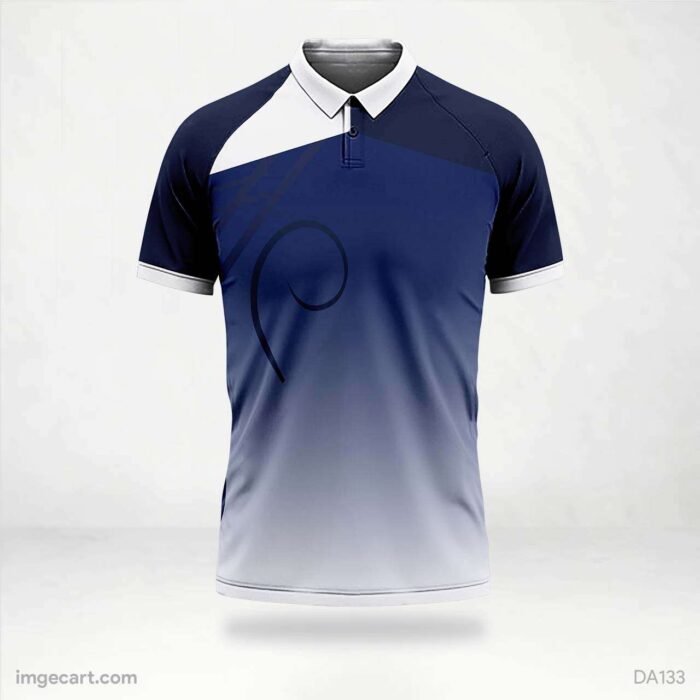 Cricket Jersey Design Blue Gradient