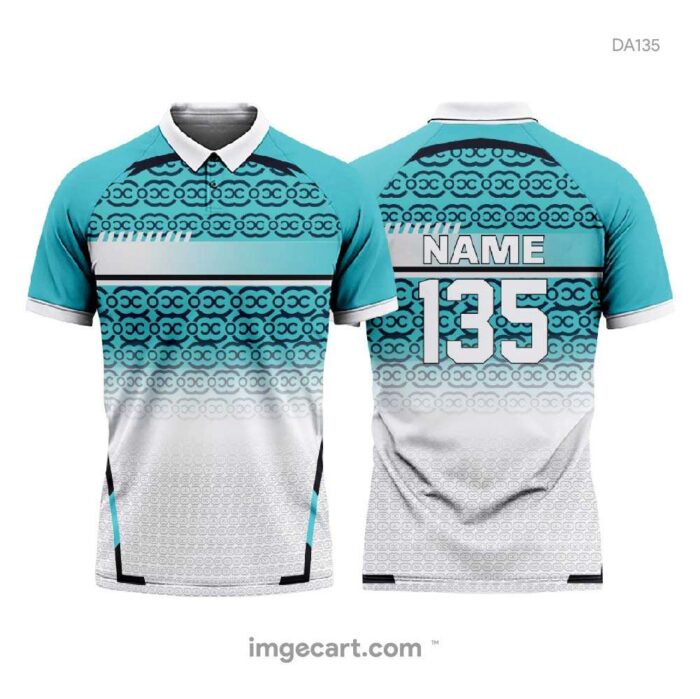 Cricket Jersey Design Blue and White