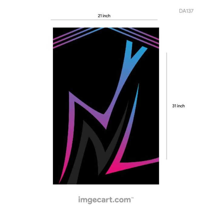 E-Sports Jersey Design Black with Pink and Blue Effect