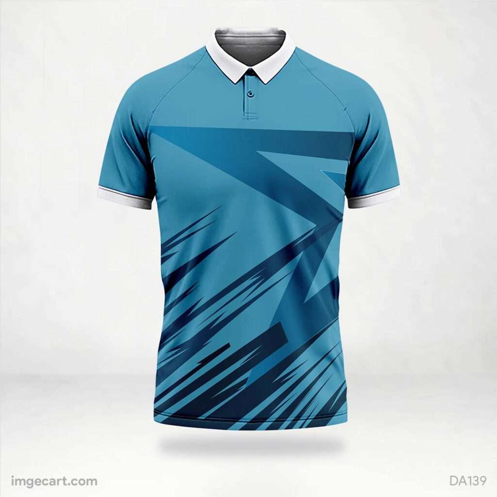 Cricket Jersey Design Blue with Star Pattern - imgecart