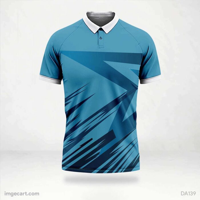 Cricket Jersey Design Blue with Star Pattern